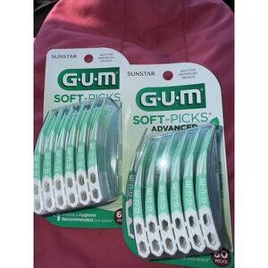 120 NEW Advanced Sunstar GUM Soft Picks Advanced New Factory Sealed